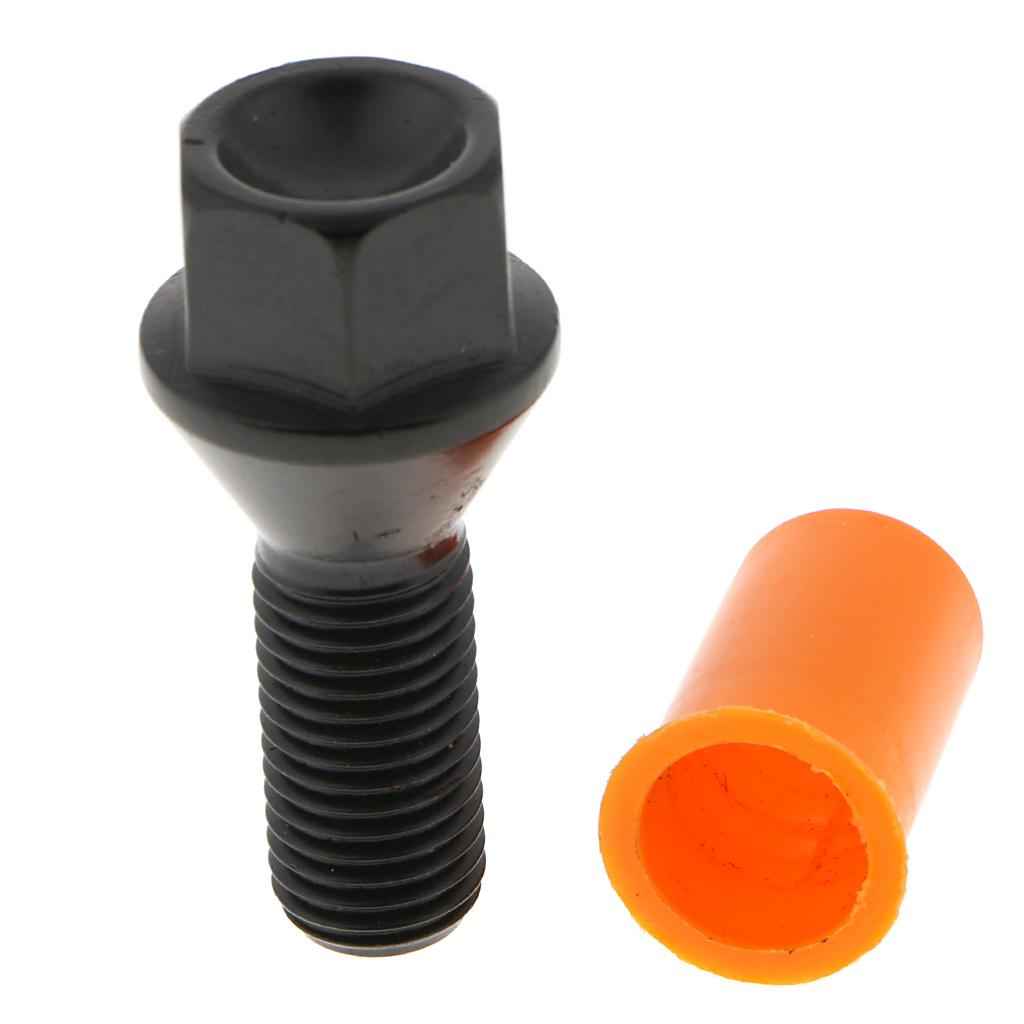 Lugnuts 12x1.5 Black Wheel Lug Bolt for BMW Series Cars
