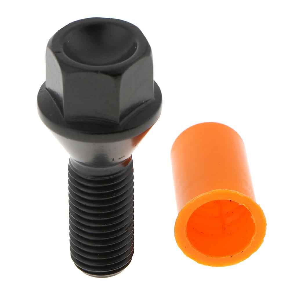 Lugnuts 12x1.5 Black Wheel Lug Bolt for BMW Series Cars