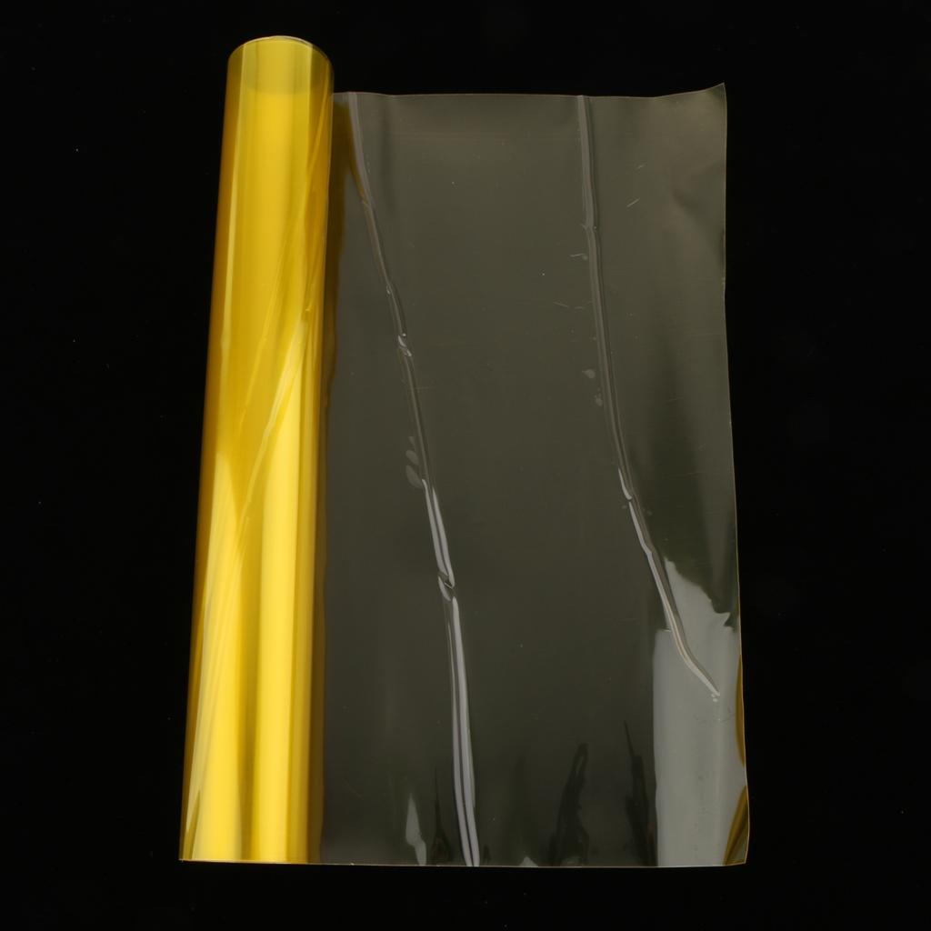 2xFog Light Protector Sticker Headlights Vinyl Film Glossy  Yellow