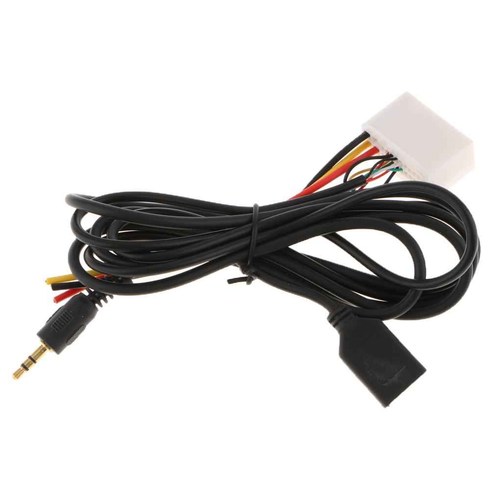 Car Audio Cable Harness Plug W/ USB AUX Line For KIA K2 K5 Hyundai
