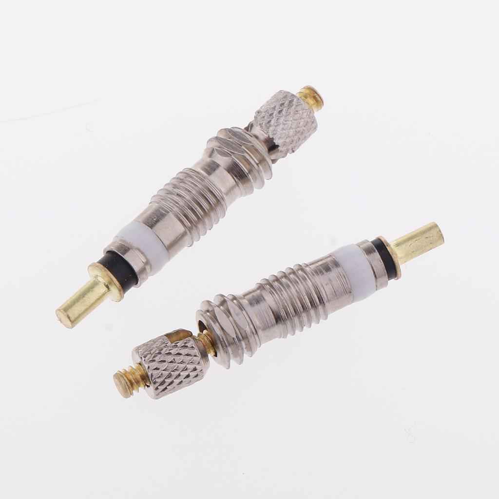 2Pcs Silver Removable Presta French Valve Core Bike Tube Part mesh