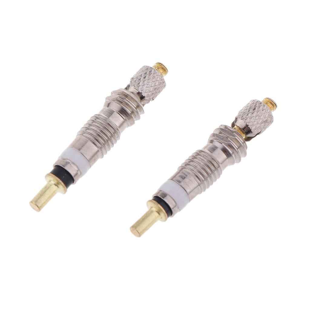 2Pcs Silver Removable Presta French Valve Core Bike Tube Part mesh