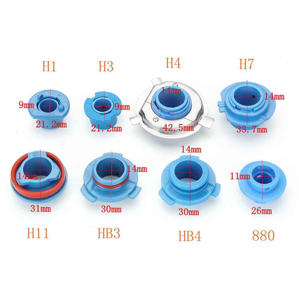 2Pcs LED Headlight Bulb Base Adapter Socket Retainer Car Conversion Kit H1