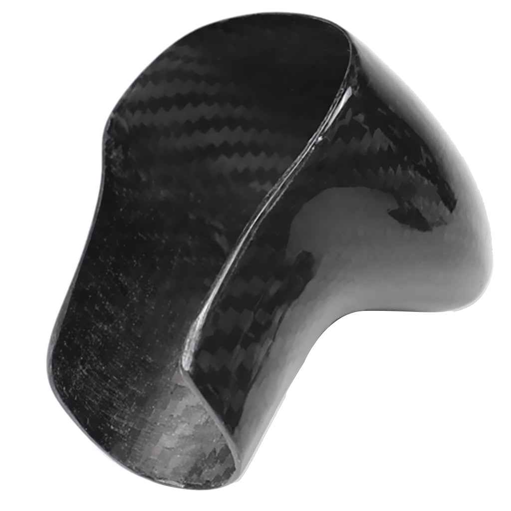 Black Durable Real Carbon Fiber Shift Shifter Knob Inner Diameter Set Car Universal Fits For Audi A4/A5/A6/A7/S7/Q5/Q7