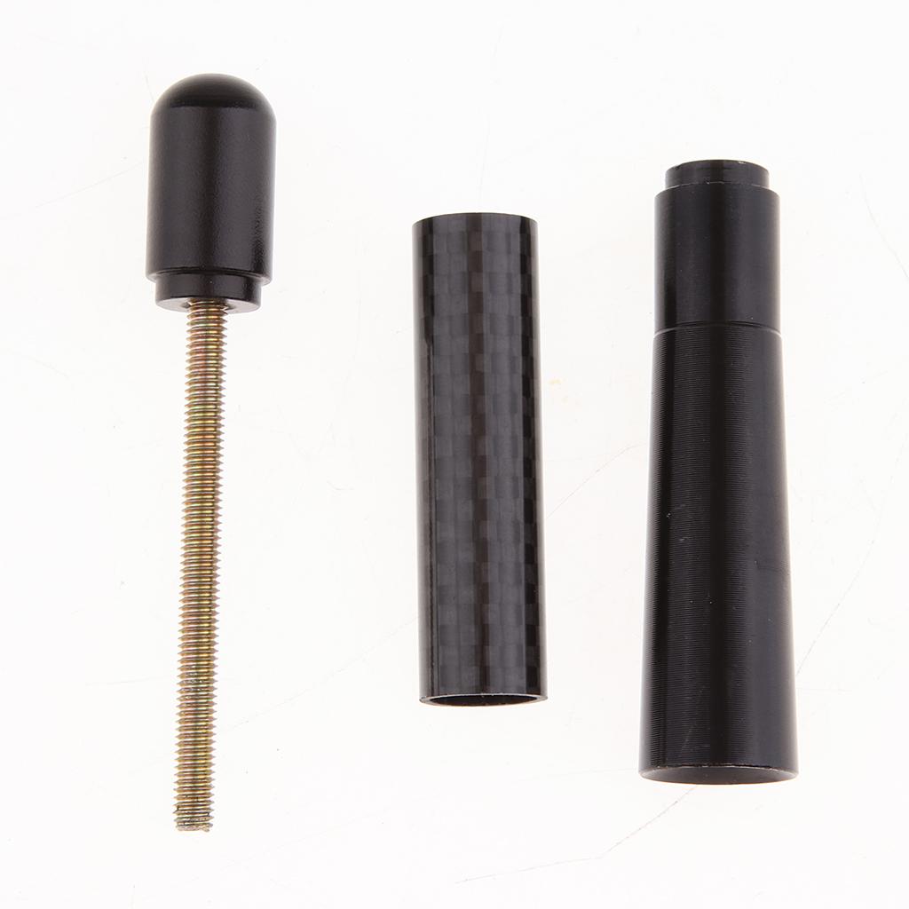 3x12cm Car Radio Stubby Signal Antenna Aerial Roof AM FM Booster Mast Black