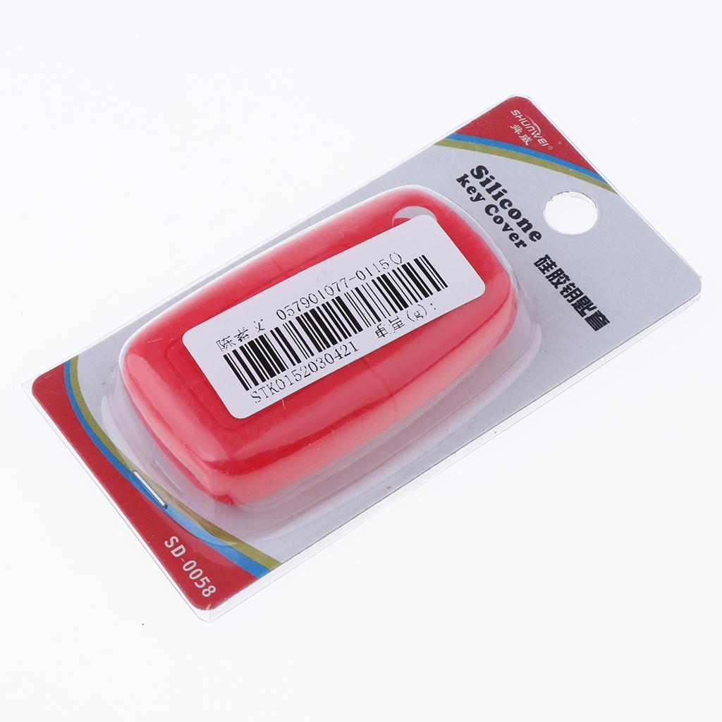 2xSilicone Cover For VW Skoda Seat Remote Key Fob Case Entry 3 Button Red