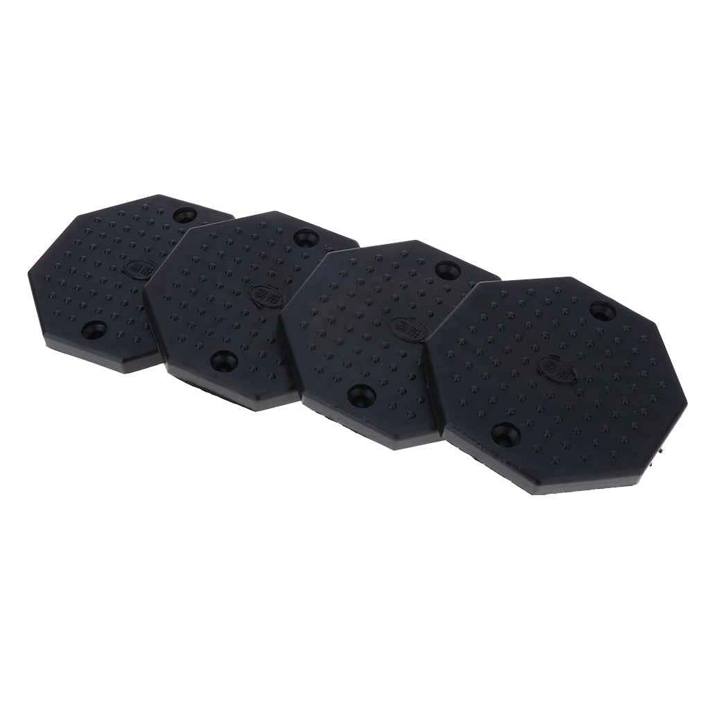 4PCS Heavy Duty Rubber Car Lift Arm Pads Equipment Kit Black Octagon