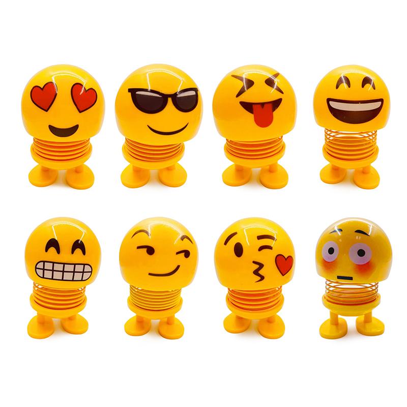 3xTIK TOK Car Pack Spring Doll Shaking Head Cute Car Doll 7Devil laughs