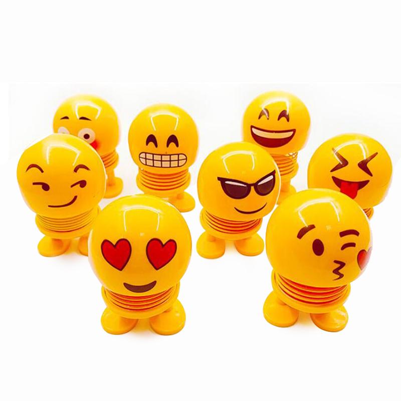 3xTIK TOK Car Pack Spring Doll Shaking Head Cute Car Doll 7Devil laughs