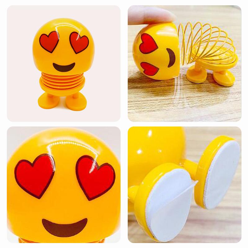 4xTIK TOK Car Pack Spring Doll Shaking Head Cute Car Doll 7Devil laughs