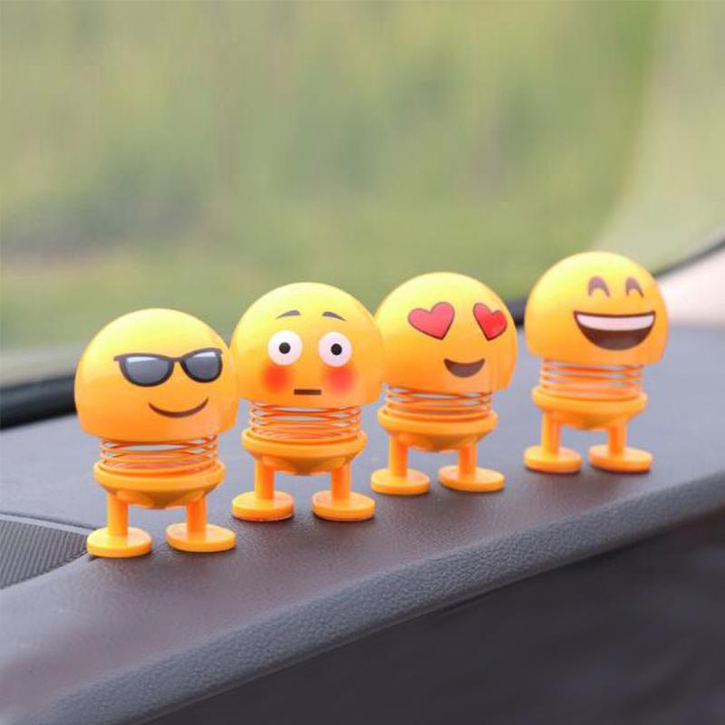3xTIK TOK Car Pack Spring Doll Shaking Head Cute Car Doll 7Devil laughs