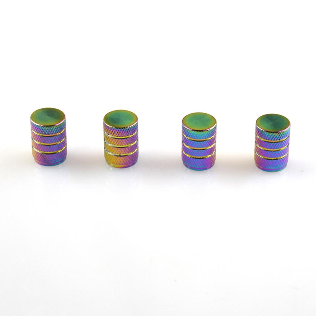 4x 4pcs Metal Schrader Tire Valve Caps Bike Motorcycle Dust Cover Cylinder
