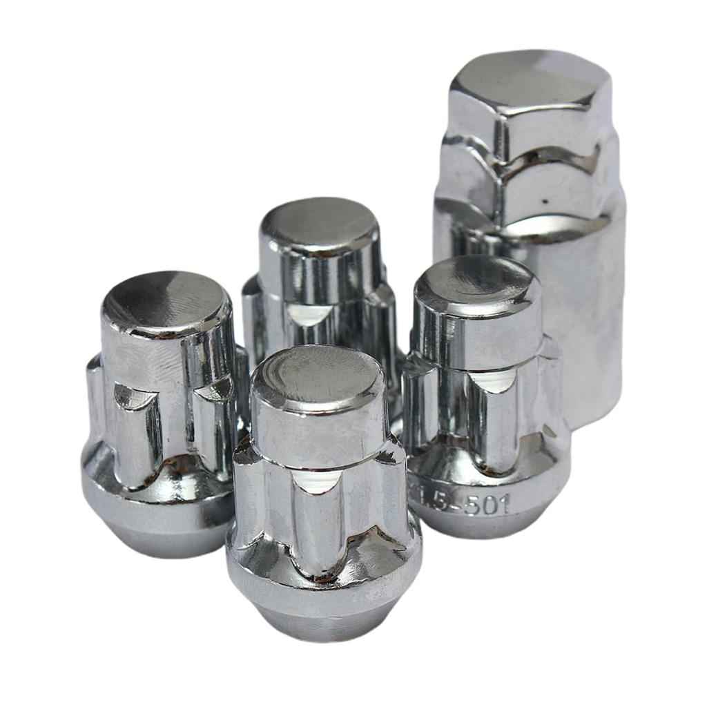 14x1.5mm Locking Alloy Wheel Lock Bolts 60Deg Tapered Security Nuts with Key