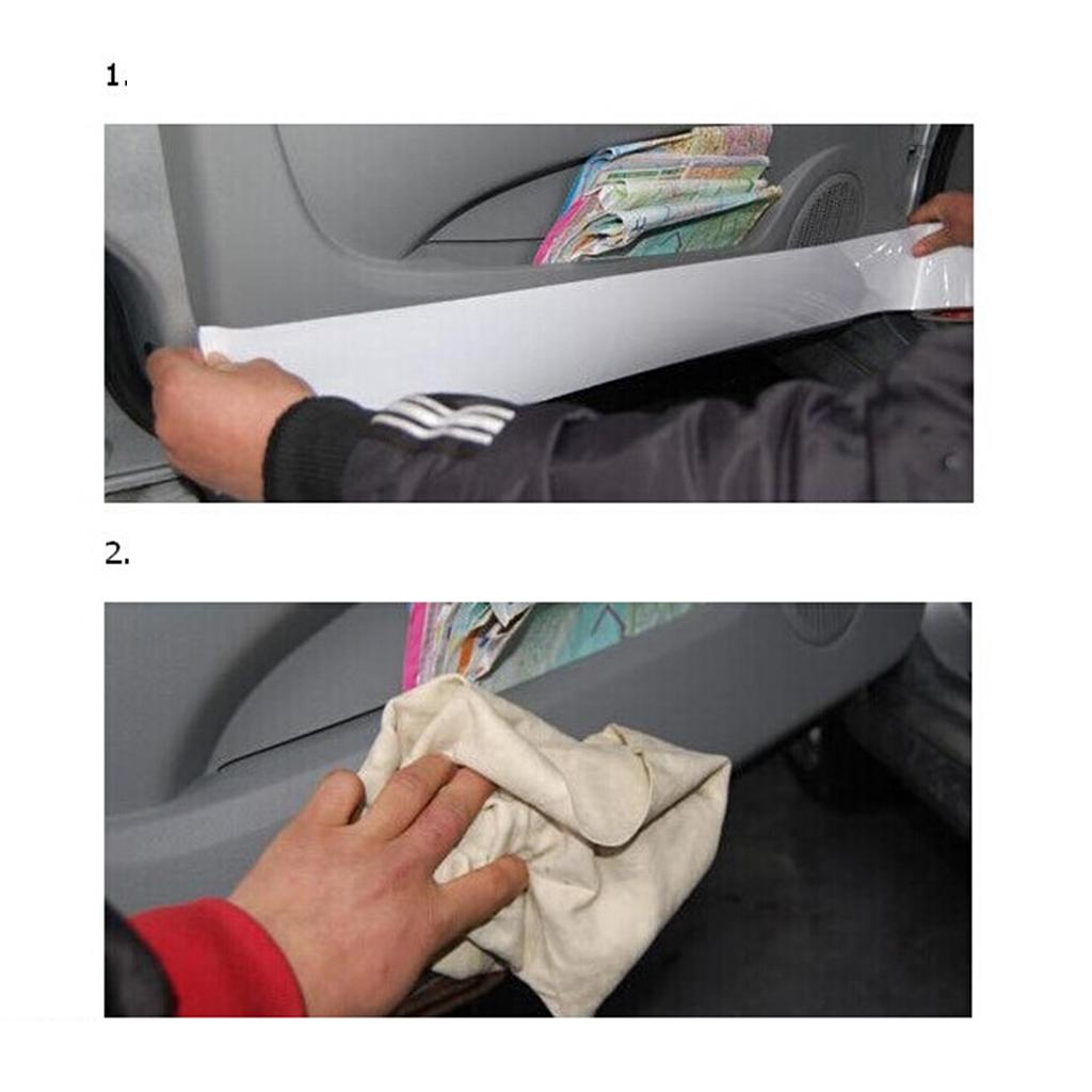 4xCar Door Panel Plate Paint Protection Films PVC Sticker Protector 10x300cm