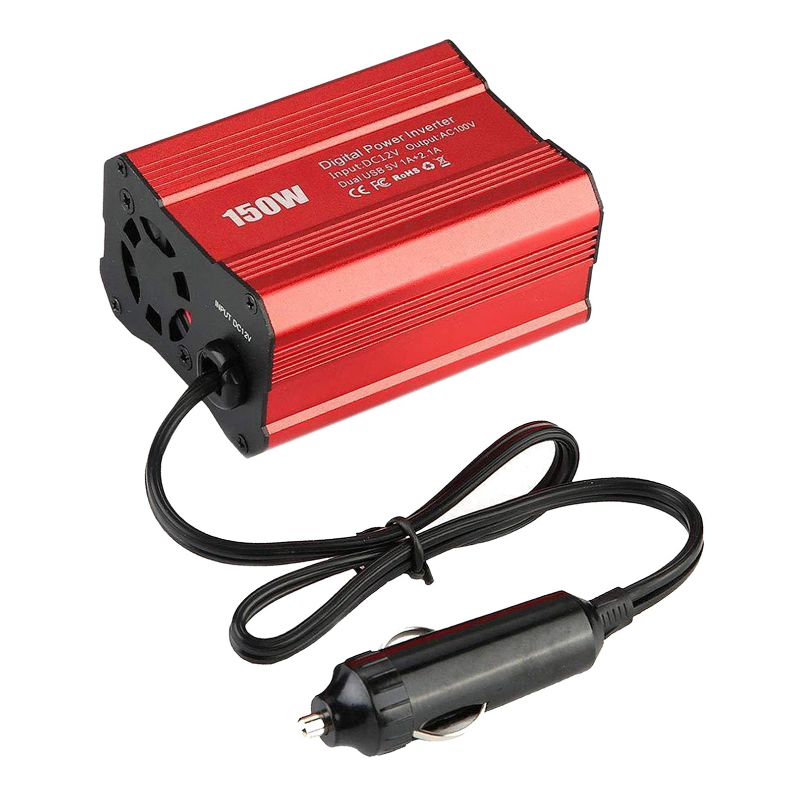 12V To 110V Converter Power Inverter Dual USB Output for TV Laptop