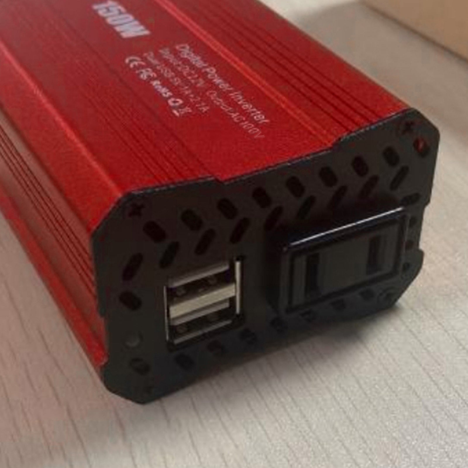 12V To 110V Converter Power Inverter Dual USB Output for TV Laptop