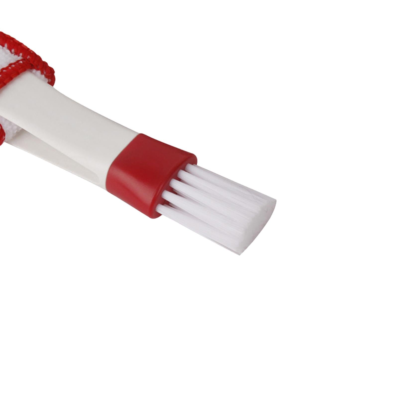 2xCar AC Vent Brush Window Blinds Dust Cleaner Duster Cleaning Brush Red White