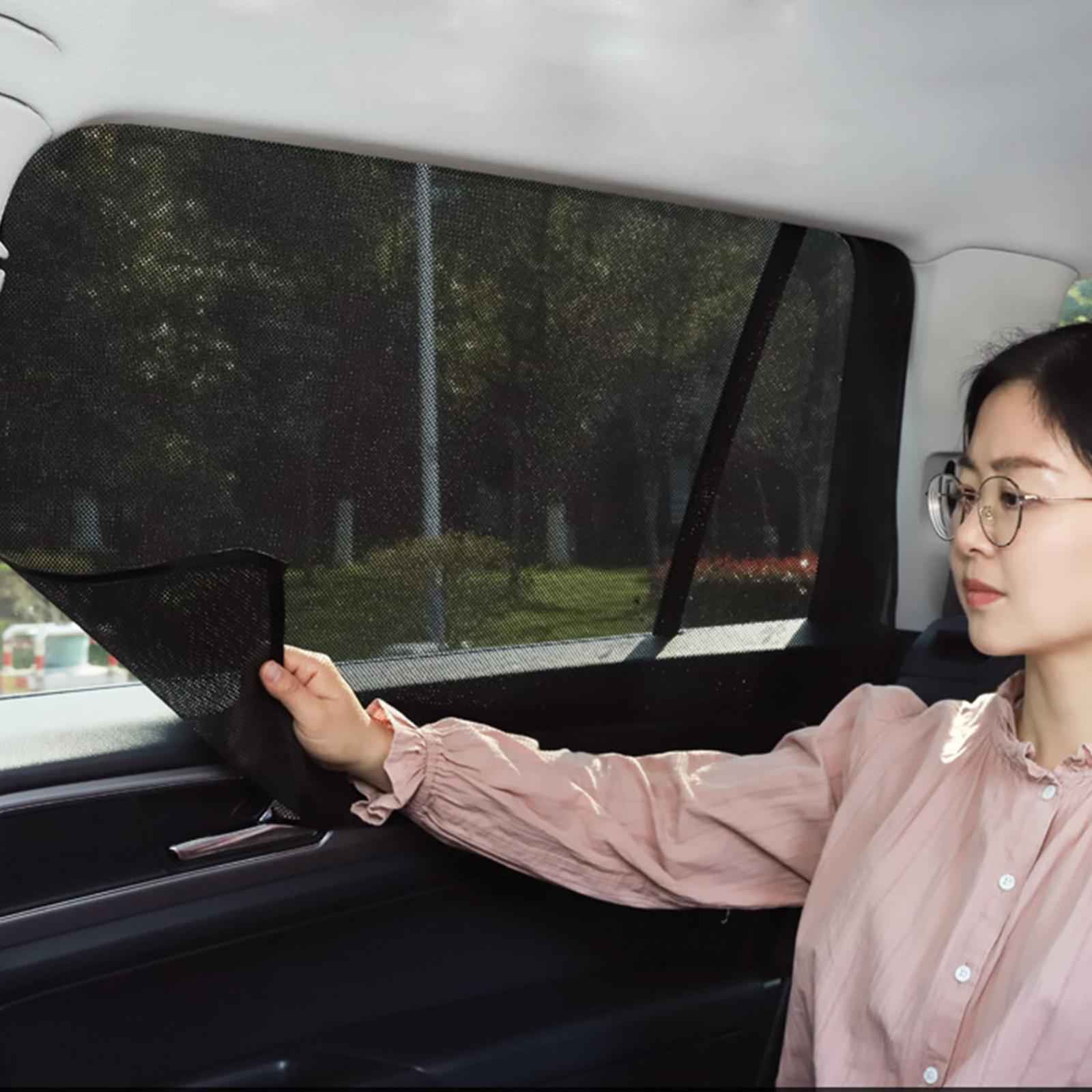 Car Magnetic Side Window Sunshade Premium Retractable Rear Thicker