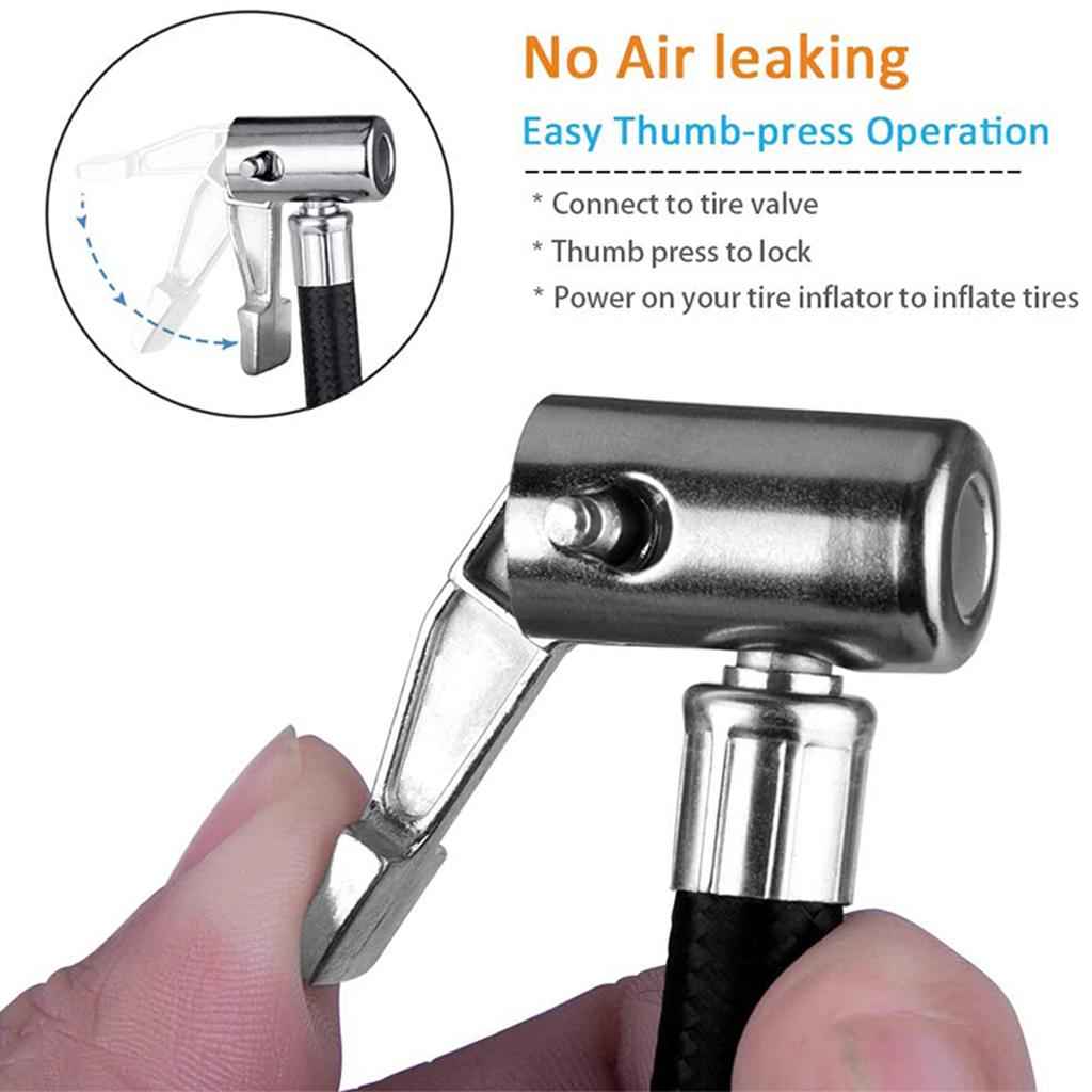 Car 23cm Tyre Inflator Hose Adapter Valve for Bicycles Motorcycle Buses Pump