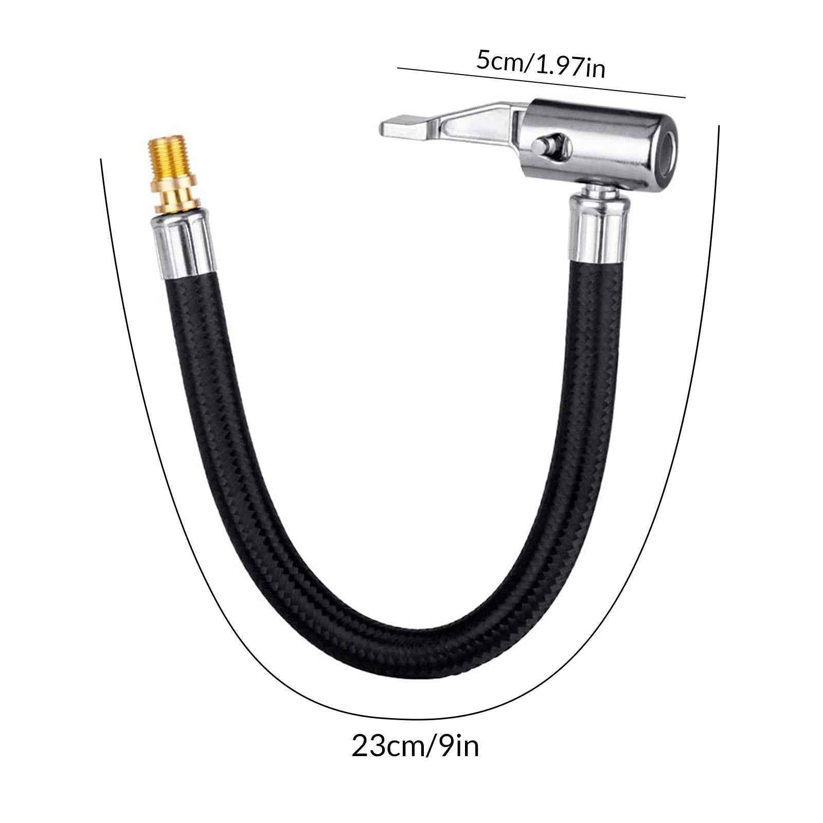 Car 23cm Tyre Inflator Hose Adapter Valve for Bicycles Motorcycle Buses Pump