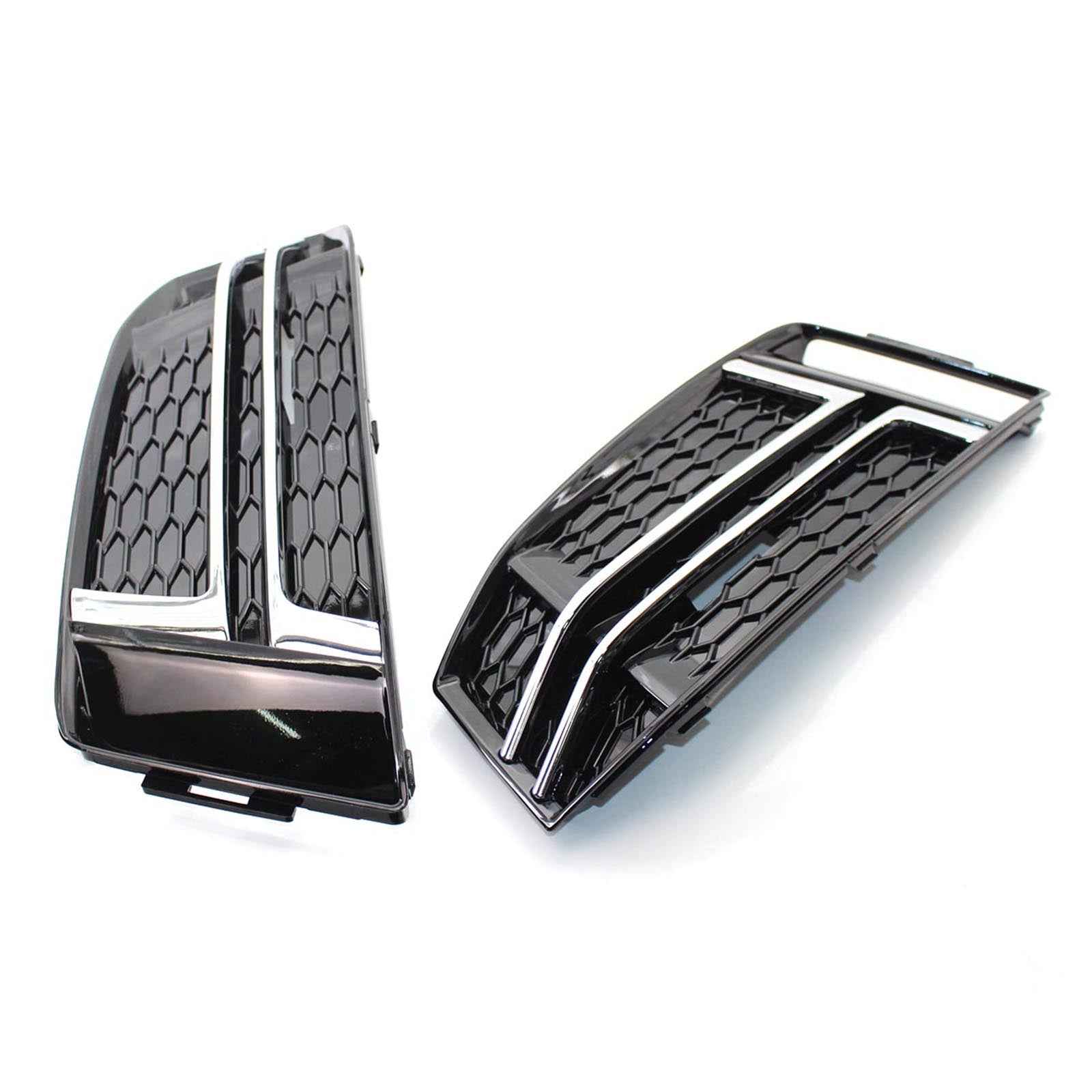 Fog Light Grille for AUDI A4 B9 S-LINE 2016-2018 8W0807681F Electroplating