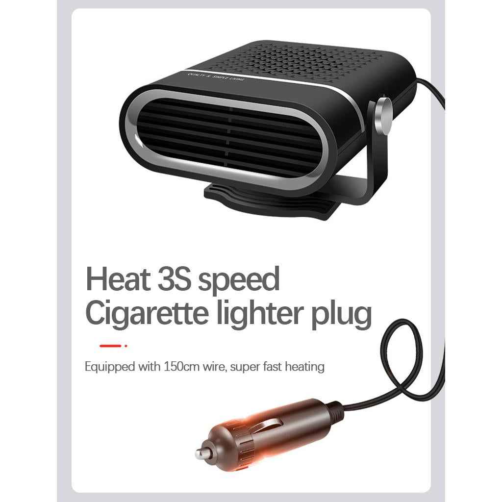 Car Heater Portable Electronic Auto Heater Fan  24V Black