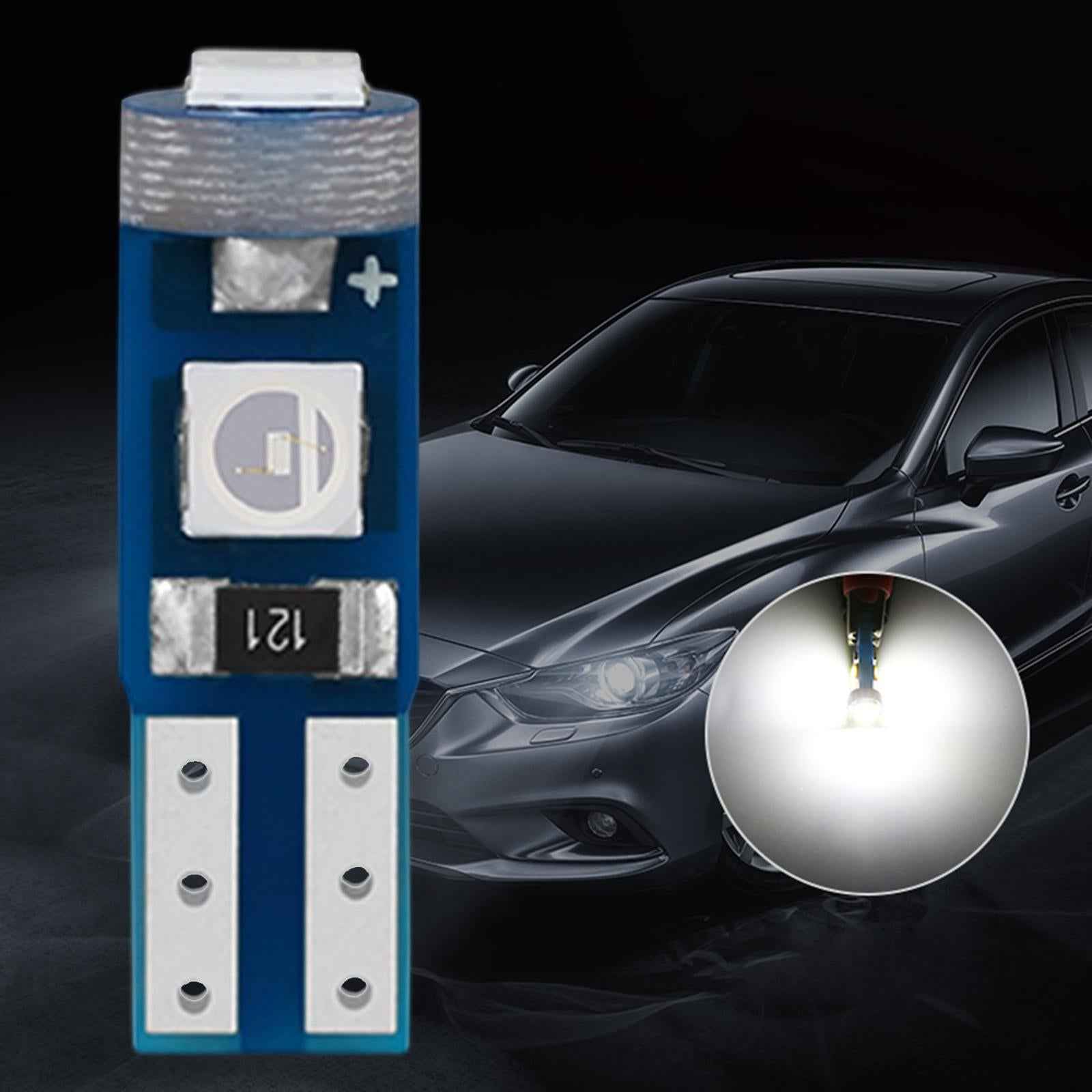 Car Motorcycle LED Dashboard Light T5 3SMD Indicator Fit for Reading Lights blue