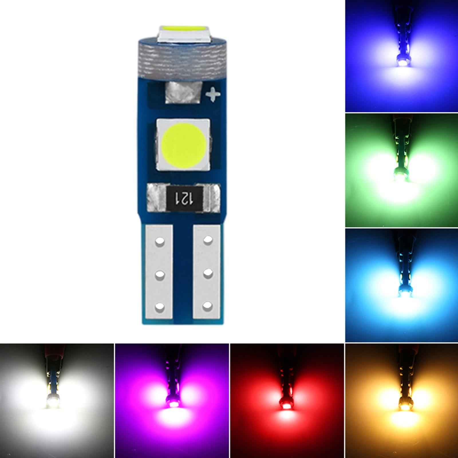 Car Motorcycle LED Dashboard Light T5 3SMD Indicator Fit for Reading Lights green