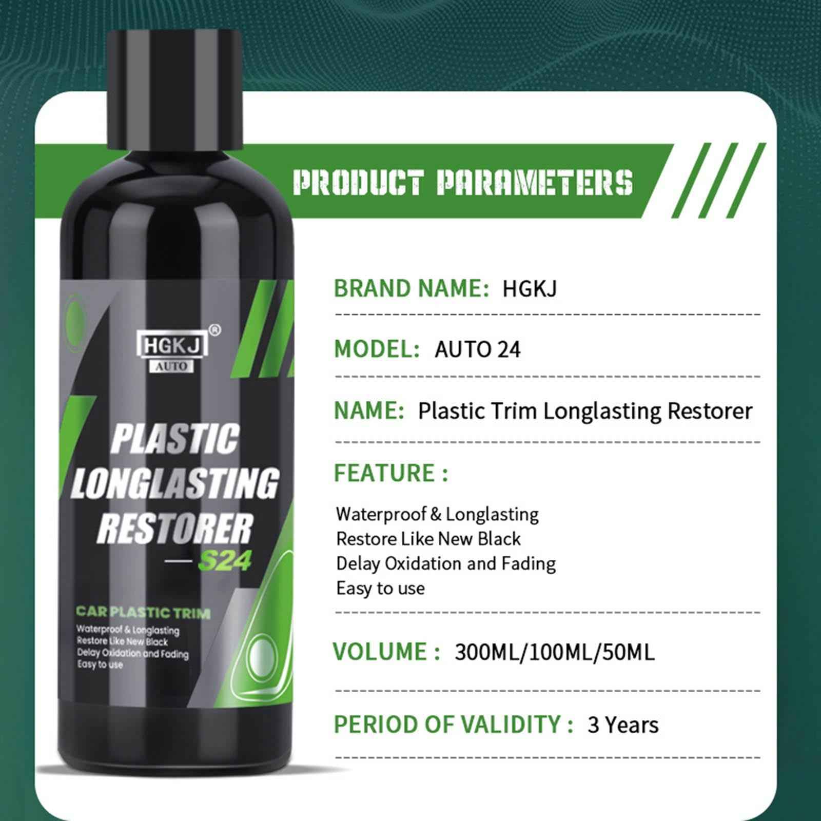 Car Plastic Restorer Renovator Trim Panel Maintenance Agent Care 50ML
