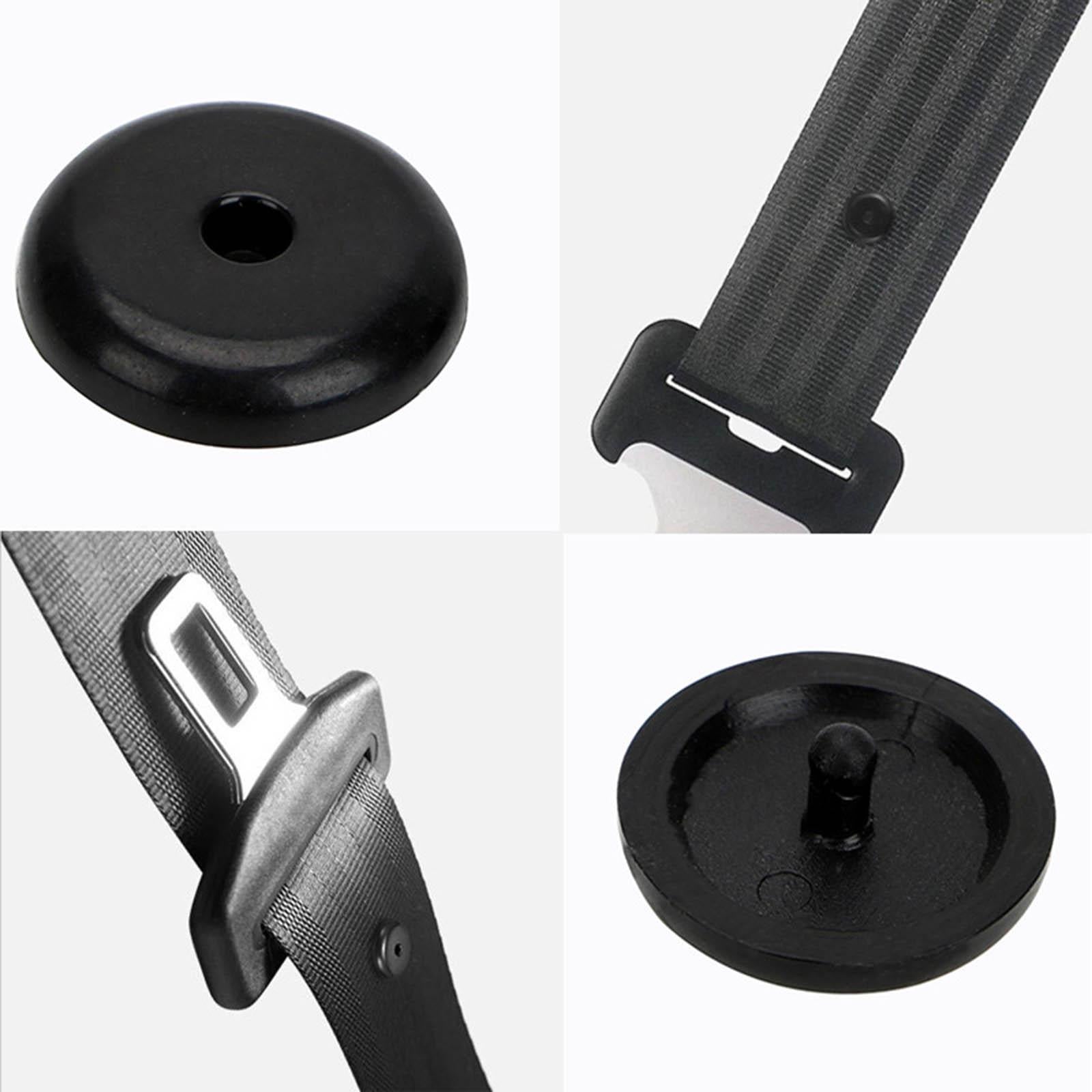 4xSeat Belt Stop Buttons Prevent Seat Belt Buckle from Sliding Down Belt Gray