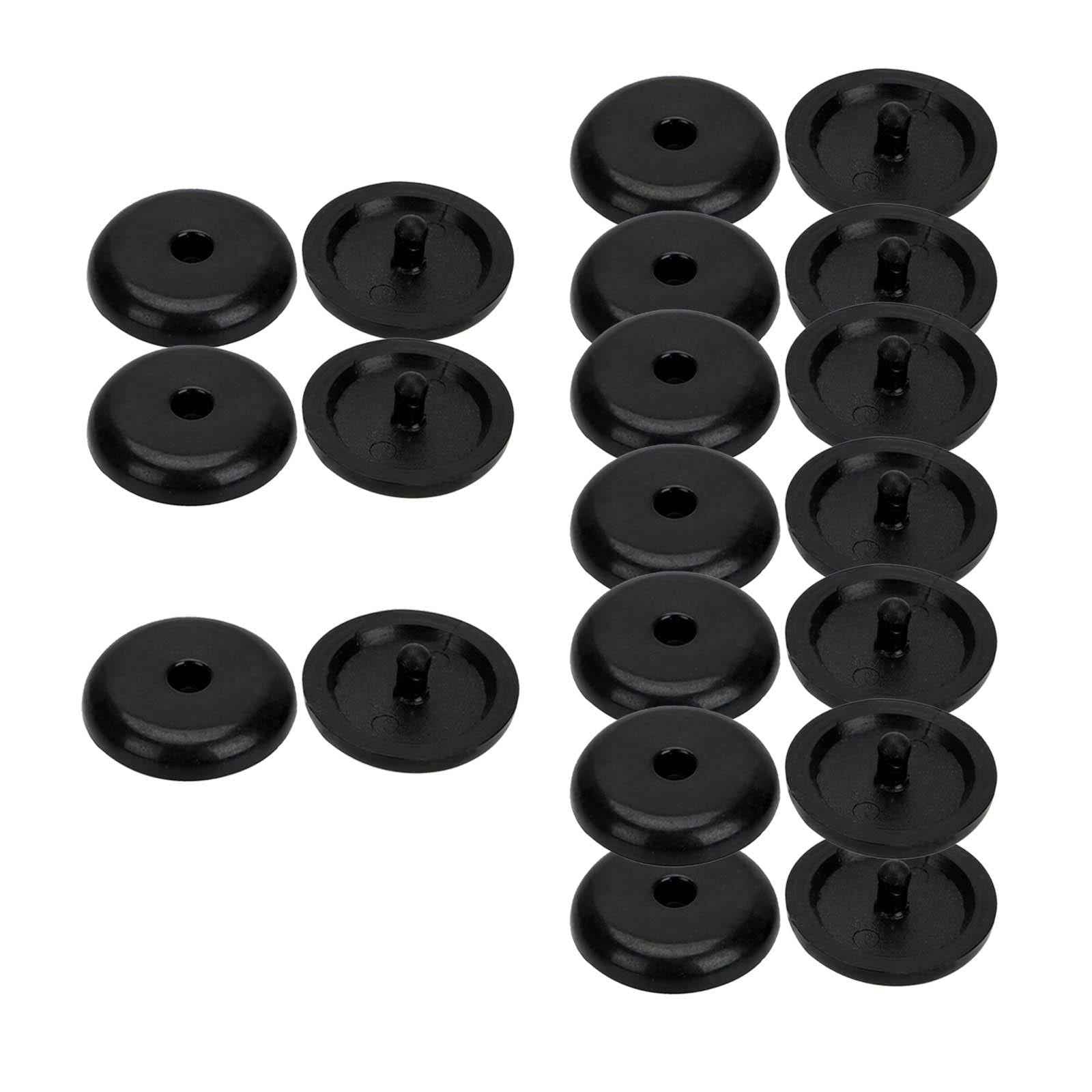 Seat Belt Stop Buttons Prevent Seat Belt Buckle from Sliding Down Belt Black