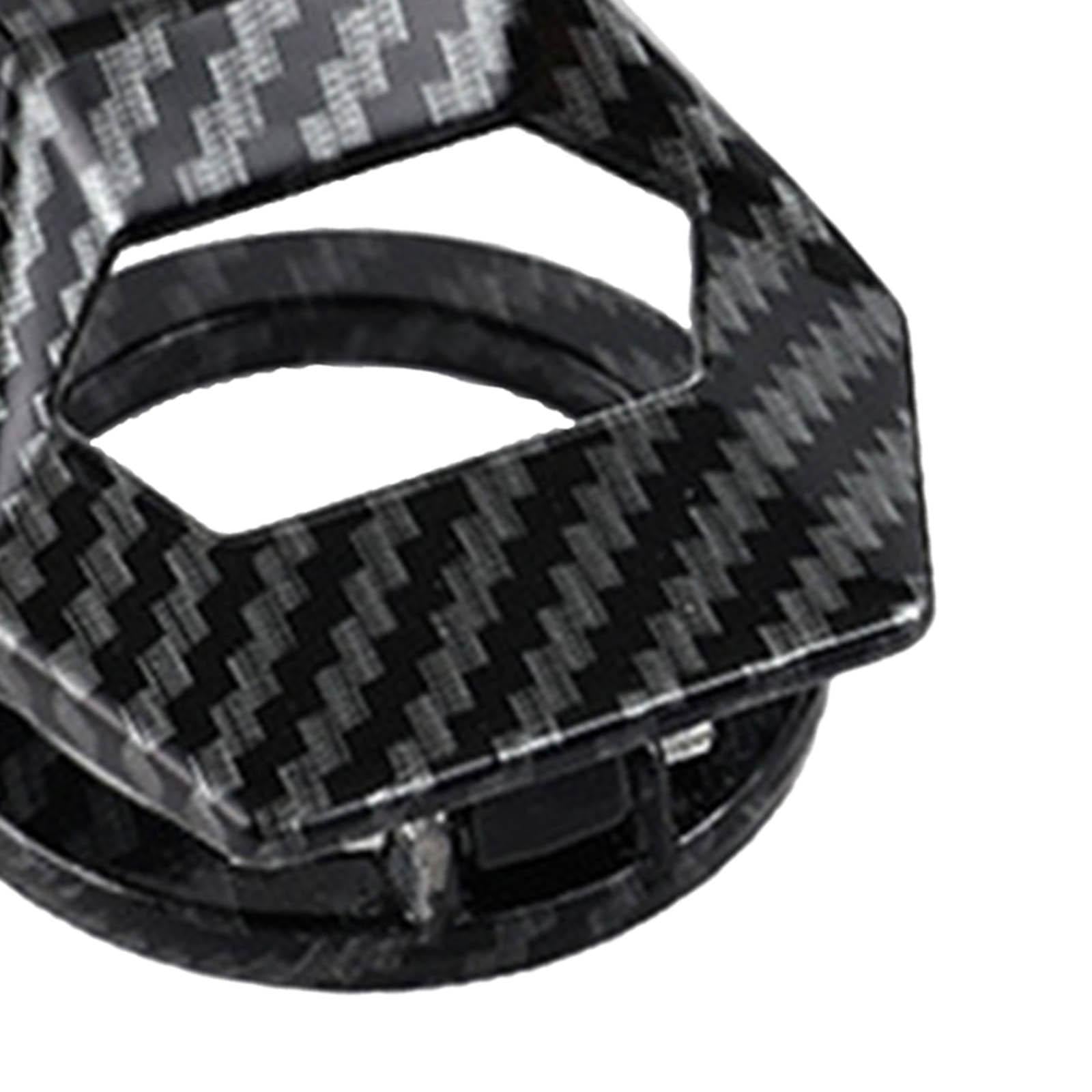 3xAutomobile Car Ignition Switch Protective Cover Smooth Carbon Fiber Pattern
