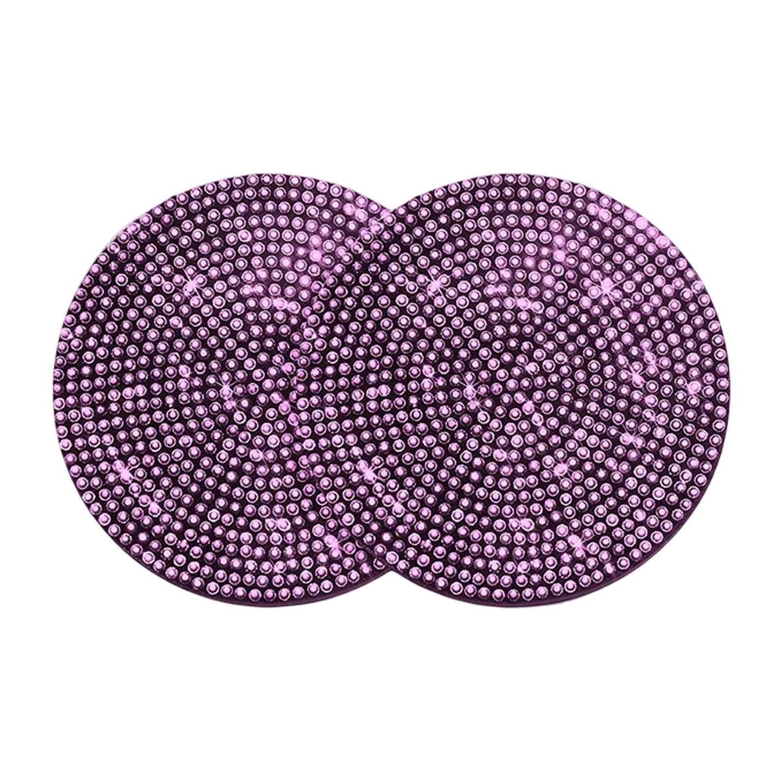2x2x Car Cup Holder Coaster Sparkling Rhinestone Luxury for Women Men Pink