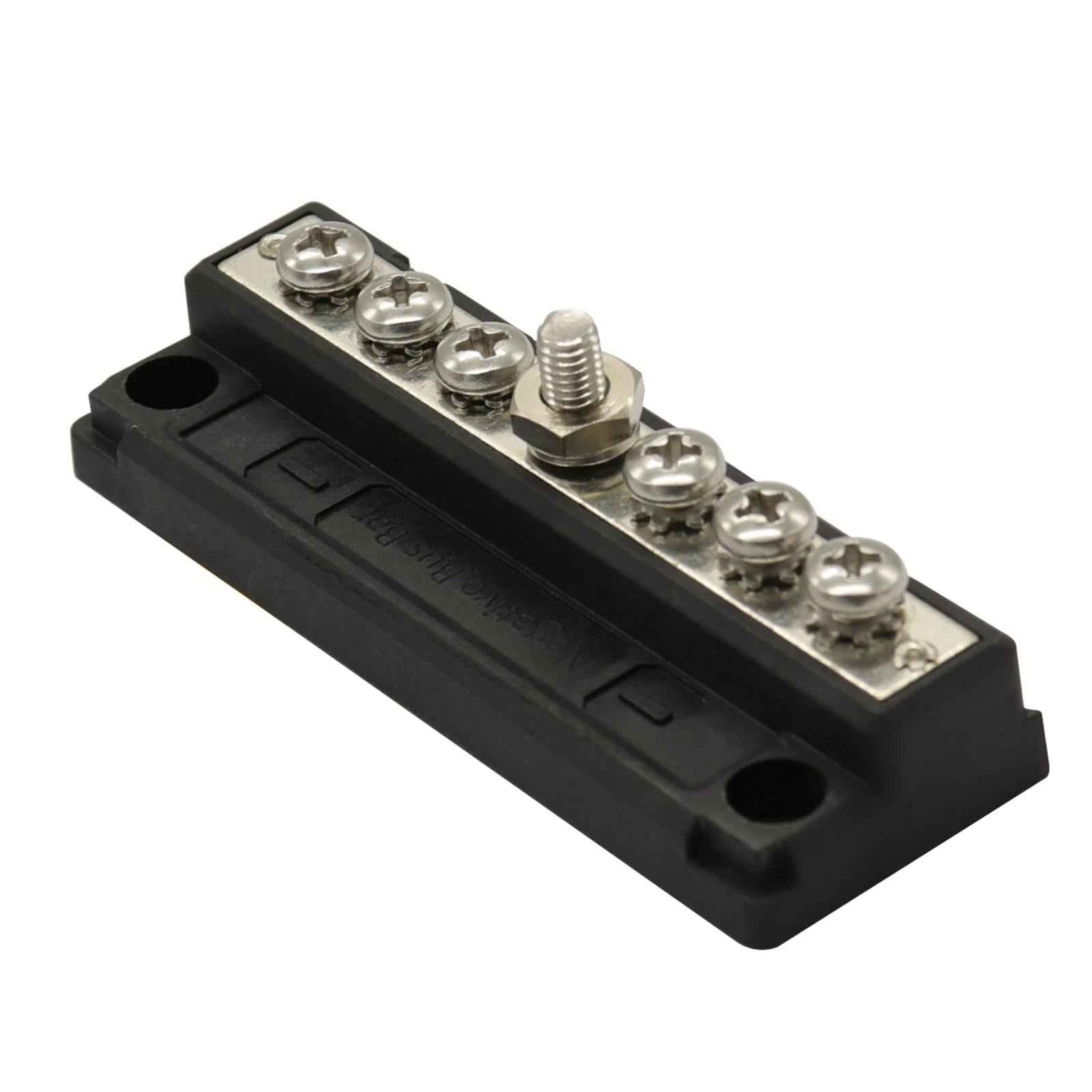 6 Terminal Bus Bar 100A with Cover M4 Screws 32V DC Fits for RV Auto Trailer