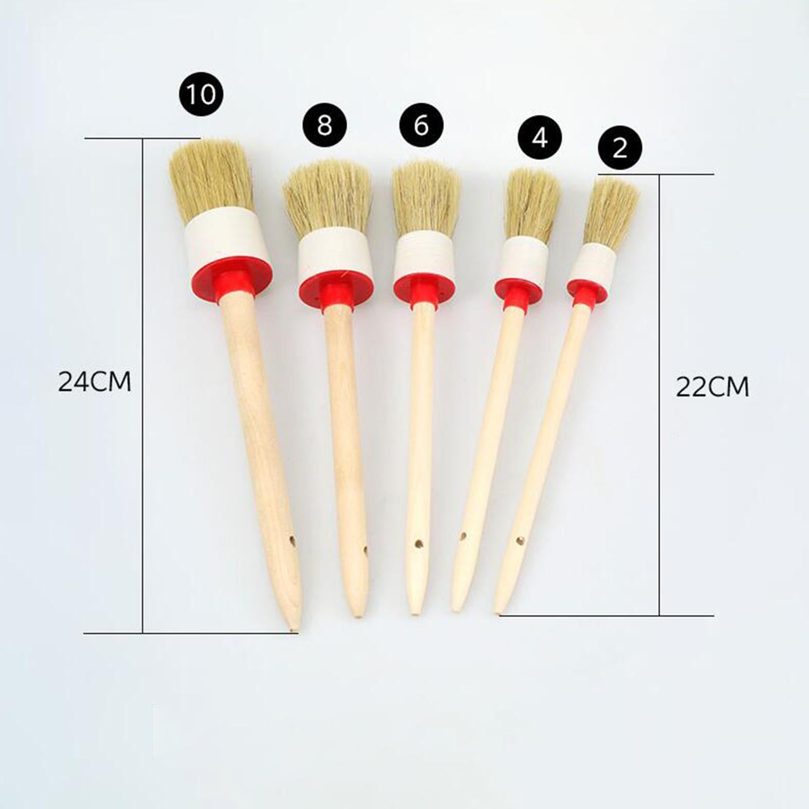 2xAutomotive Detail Brushes Premium Bristle Fit for Cleaning Engine Dashboard 8