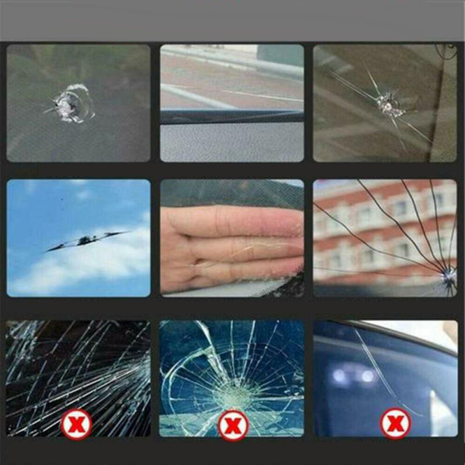 4xCar Window Repair Fluid Scratch Fixing Window Glass Crack Restore Tools