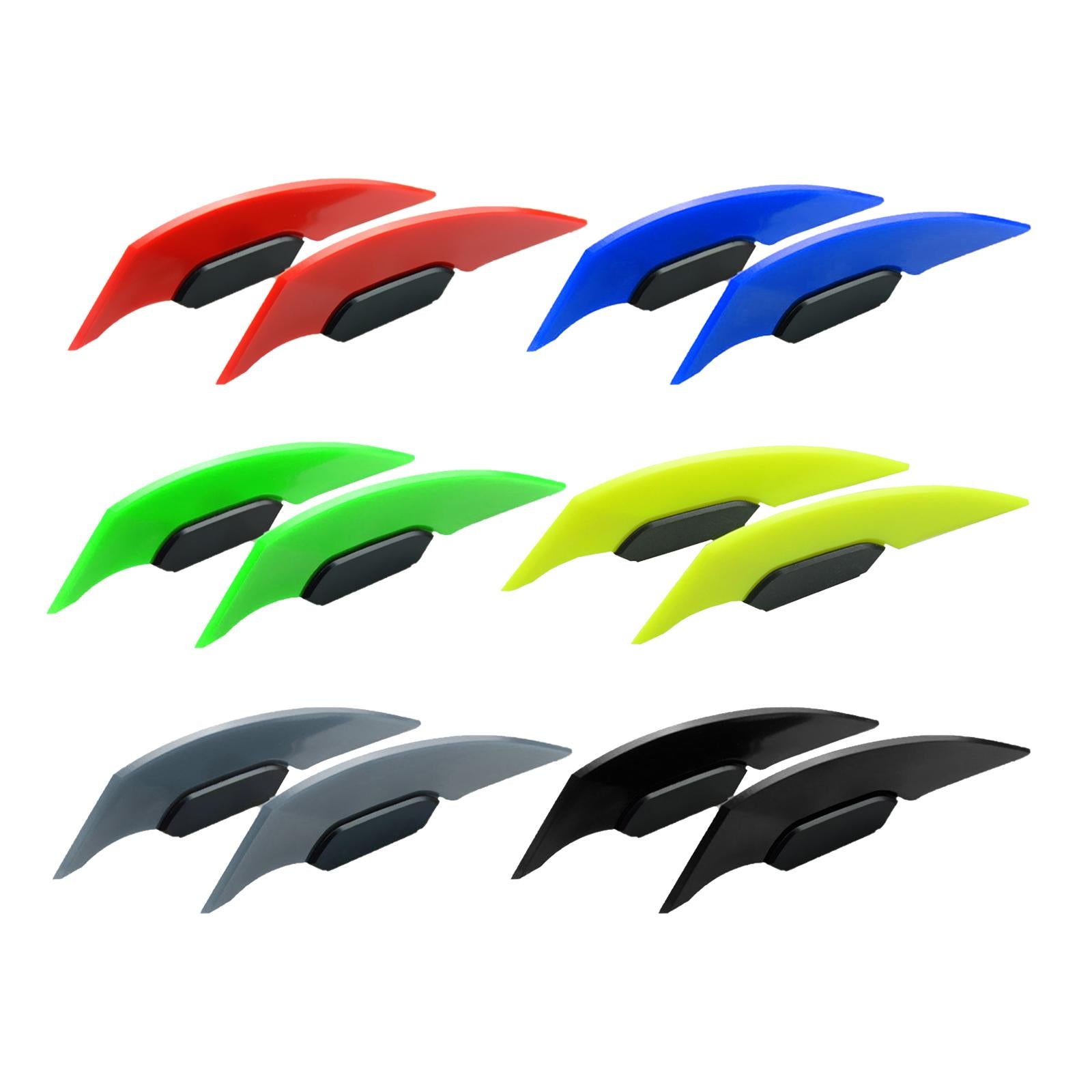 4xMotorcycle Winglet Aerodynamic Spoiler Wing Fit for Electric Motorcycles Red