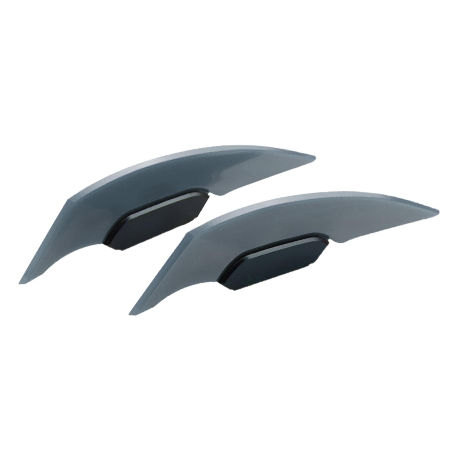 2xMotorcycle Winglet Aerodynamic Spoiler Wing Fit for Electric Motorcycles Gray