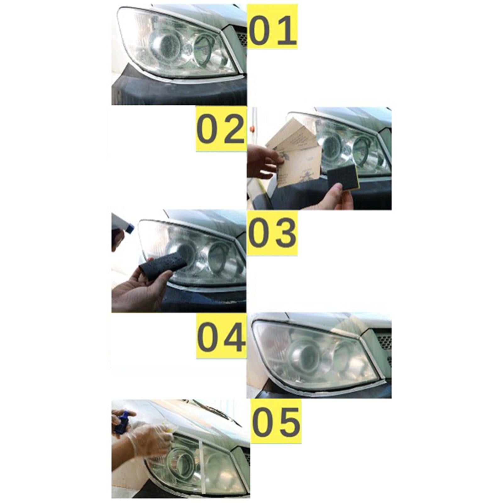 4xHeadlight Lens Restoration Repair Kit Aging Polish Liquid Lens Restorer 10ml