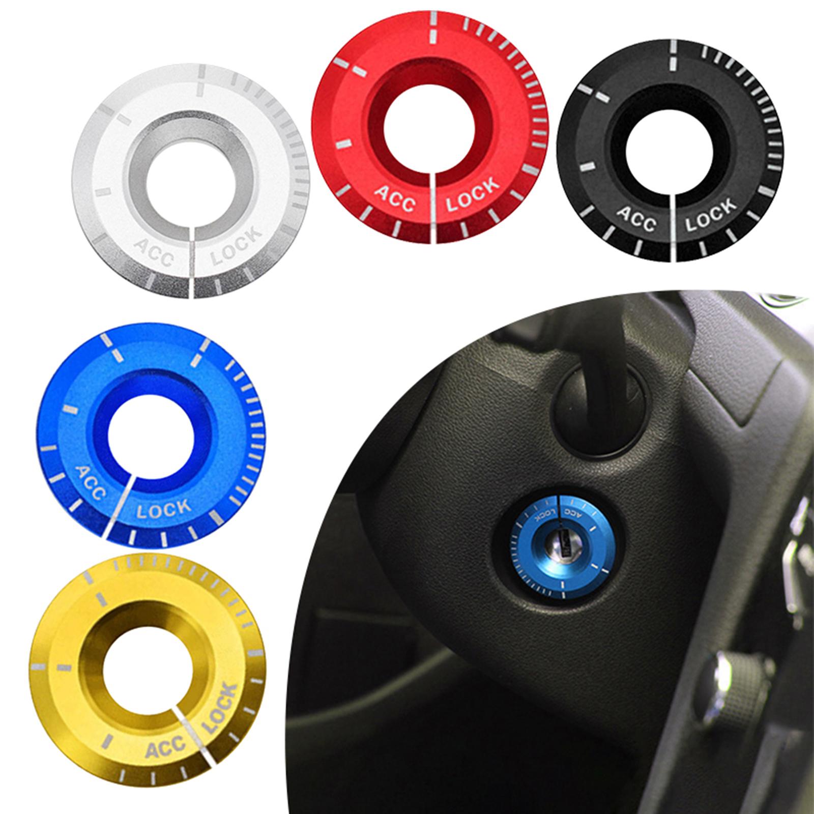 2xCar Engine Start Ignition Cover Key Hole Decoration Trim for Audi Blue 