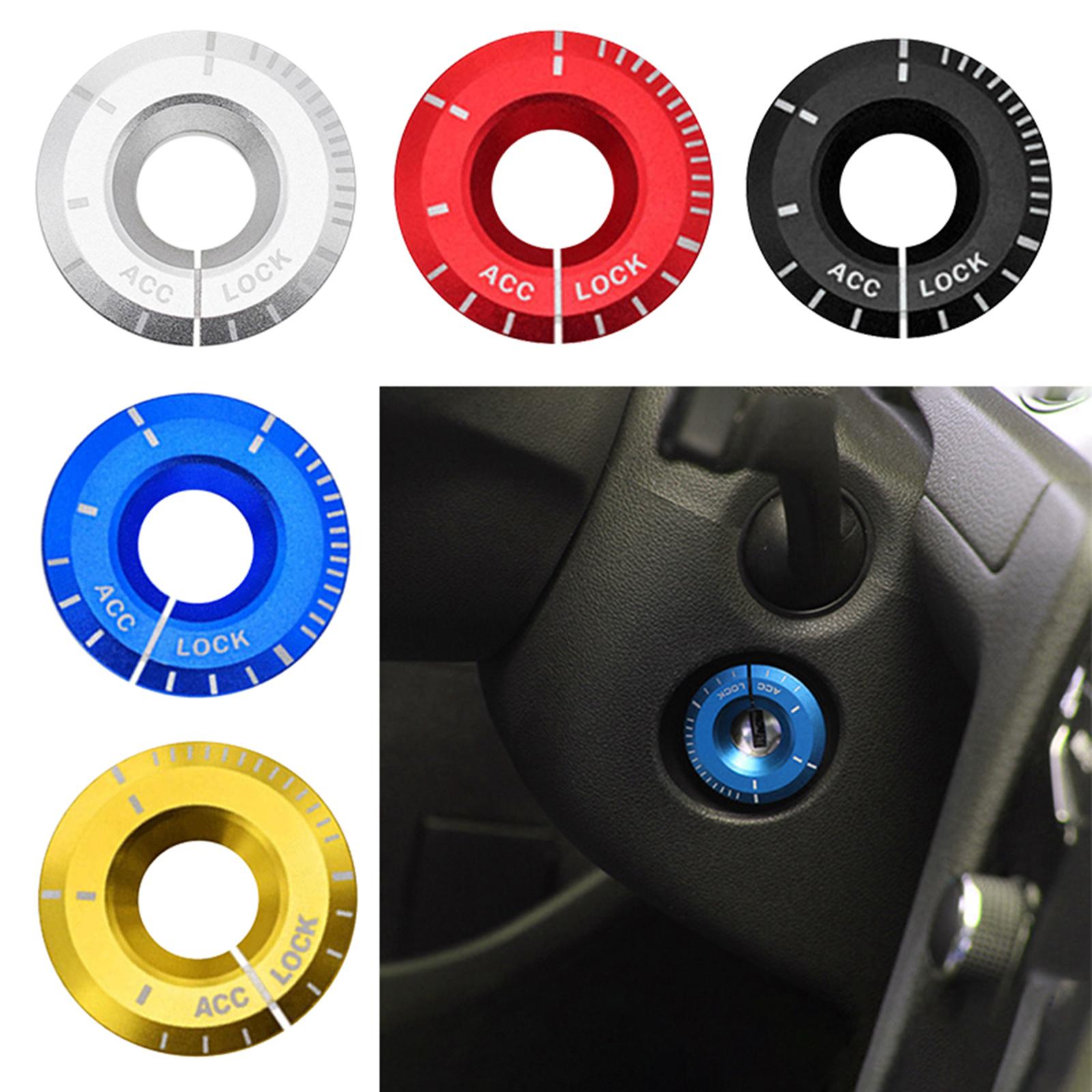 2xCar Engine Start Ignition Cover Key Hole Decoration Trim for Audi Blue 
