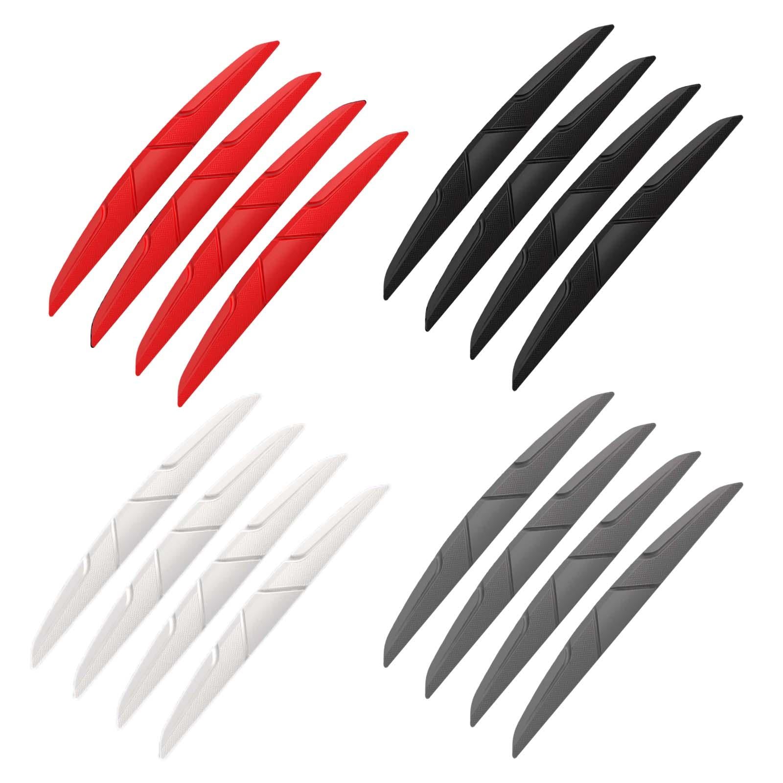 3x4x Car Anti Collision Guard Strip Bar Stickers Rear View Mirror Bumper Black 