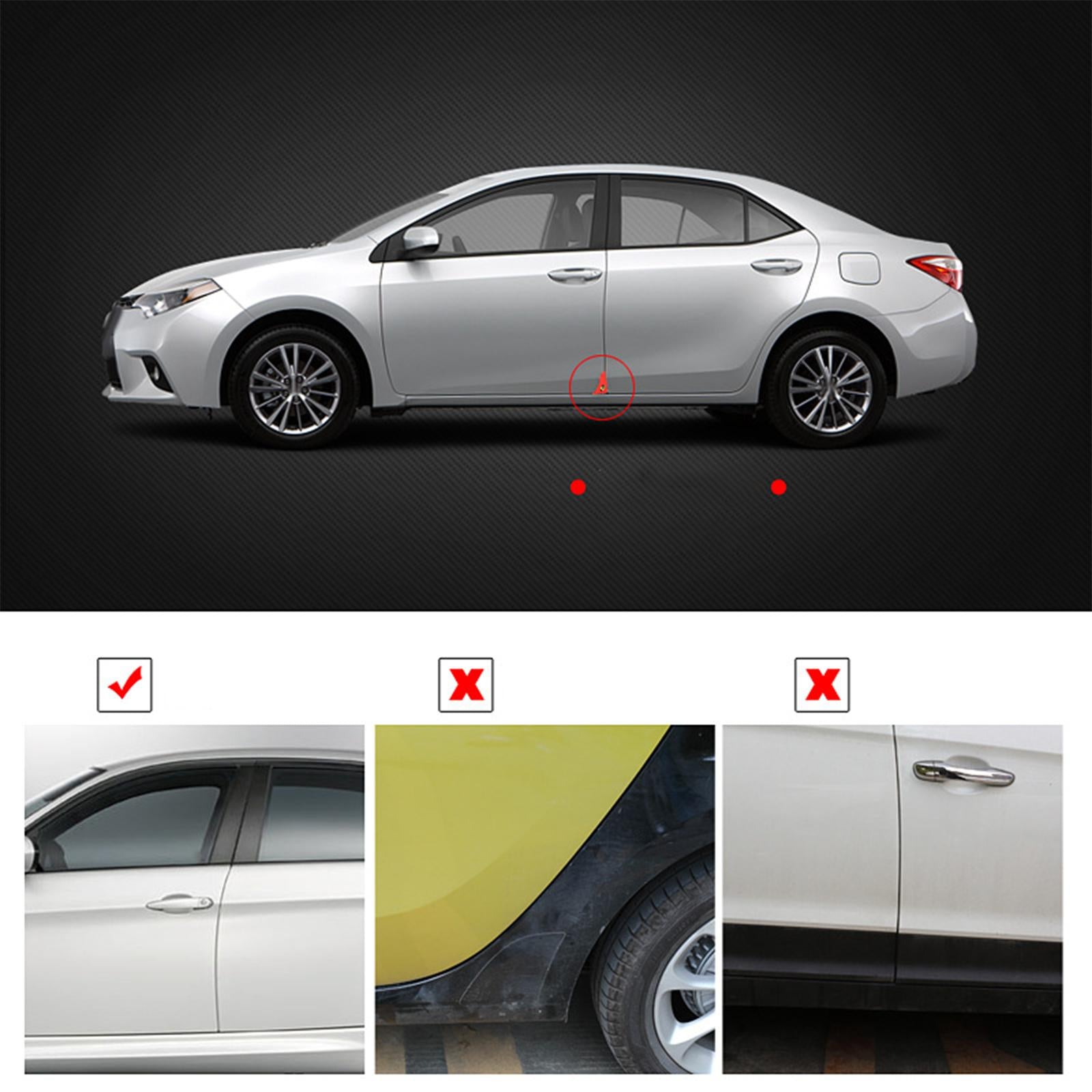4x2x Car Door Corner Cover Anti Scratch Scratch Protector Corner Guards Black