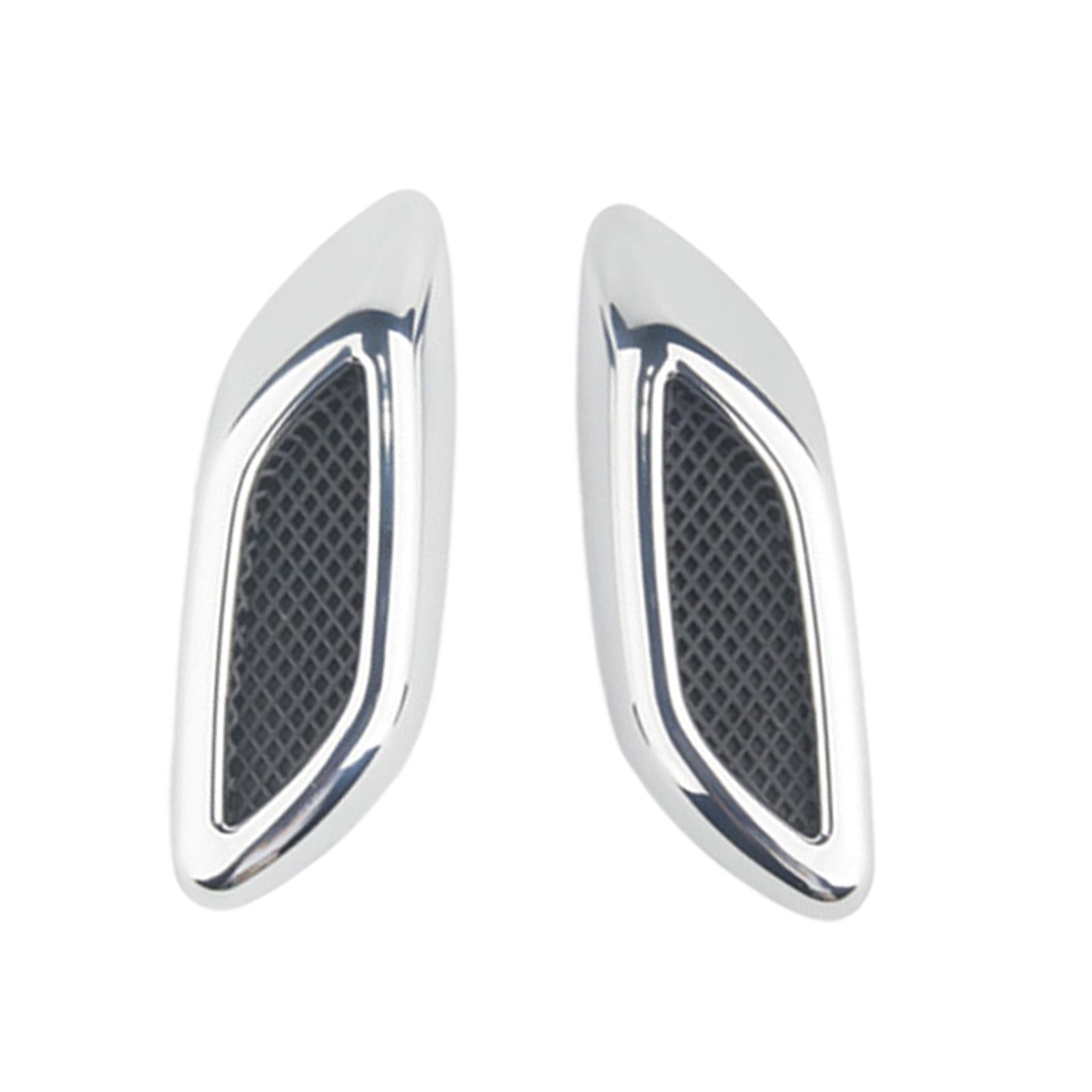 4xAir Outlet Fender Accessories Decorative Decoration  Silver 2pcs
