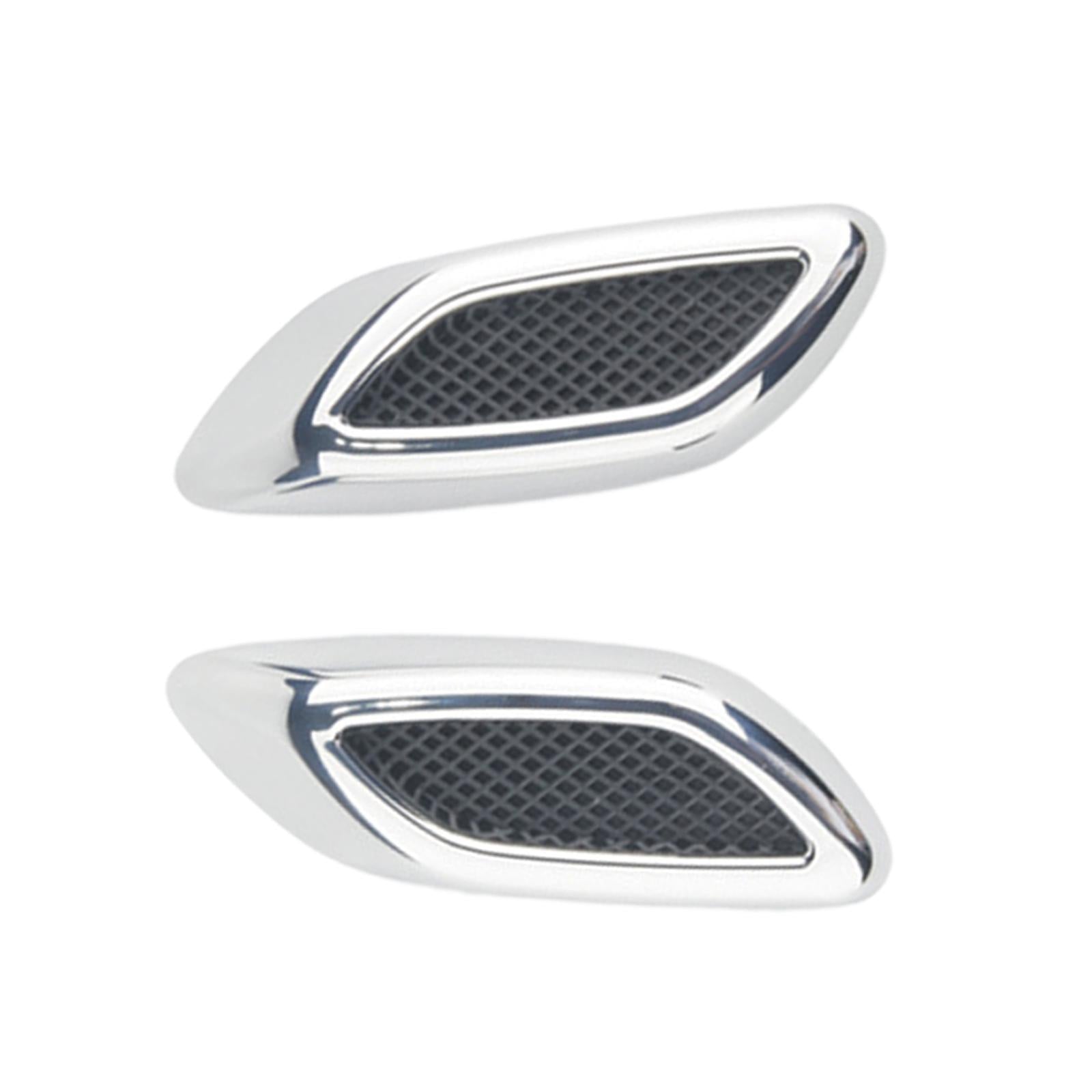 4xAir Outlet Fender Accessories Decorative Decoration  Silver 2pcs