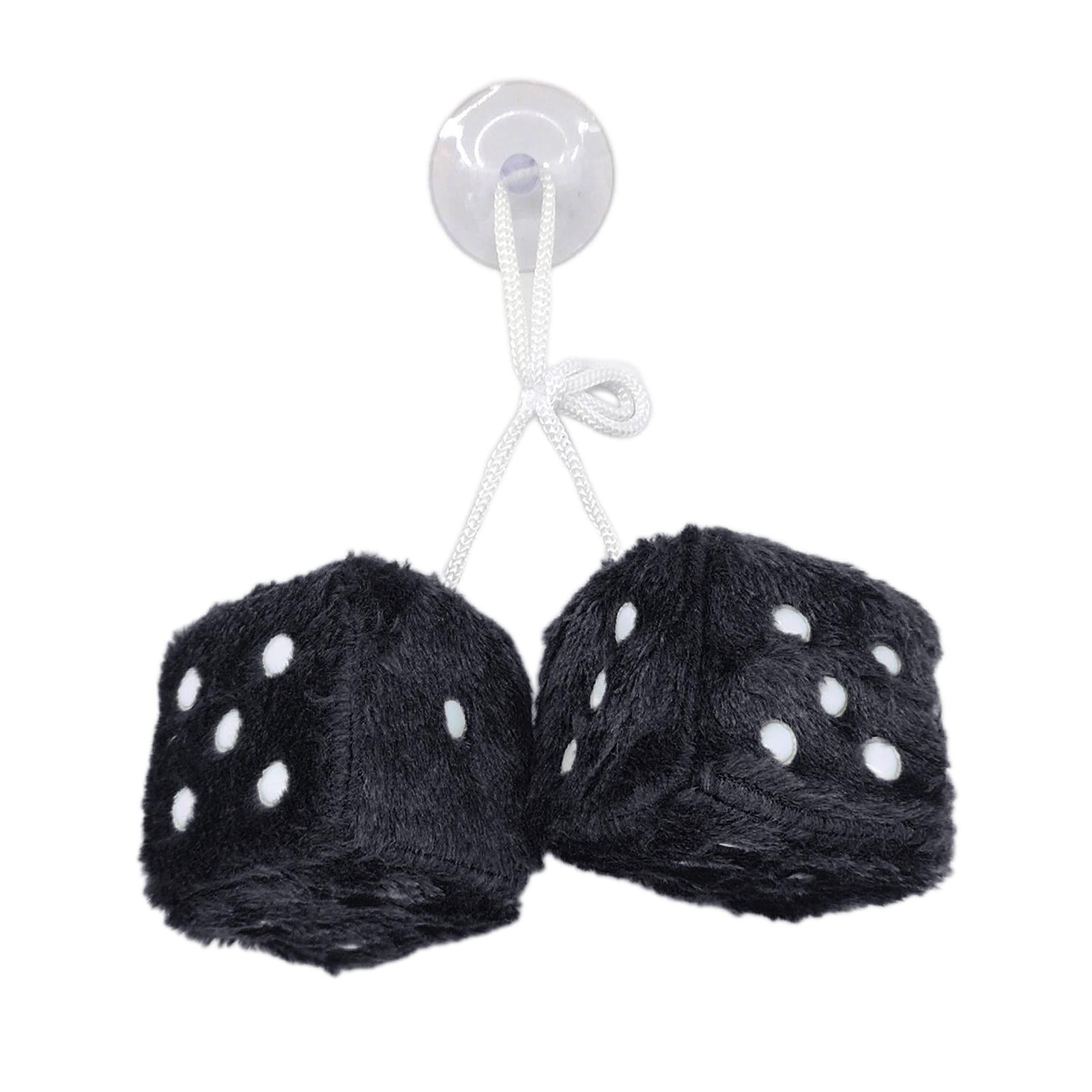 2x2Pcs Mirror dices Soft Hanging dices Model for Ornament Decoration black