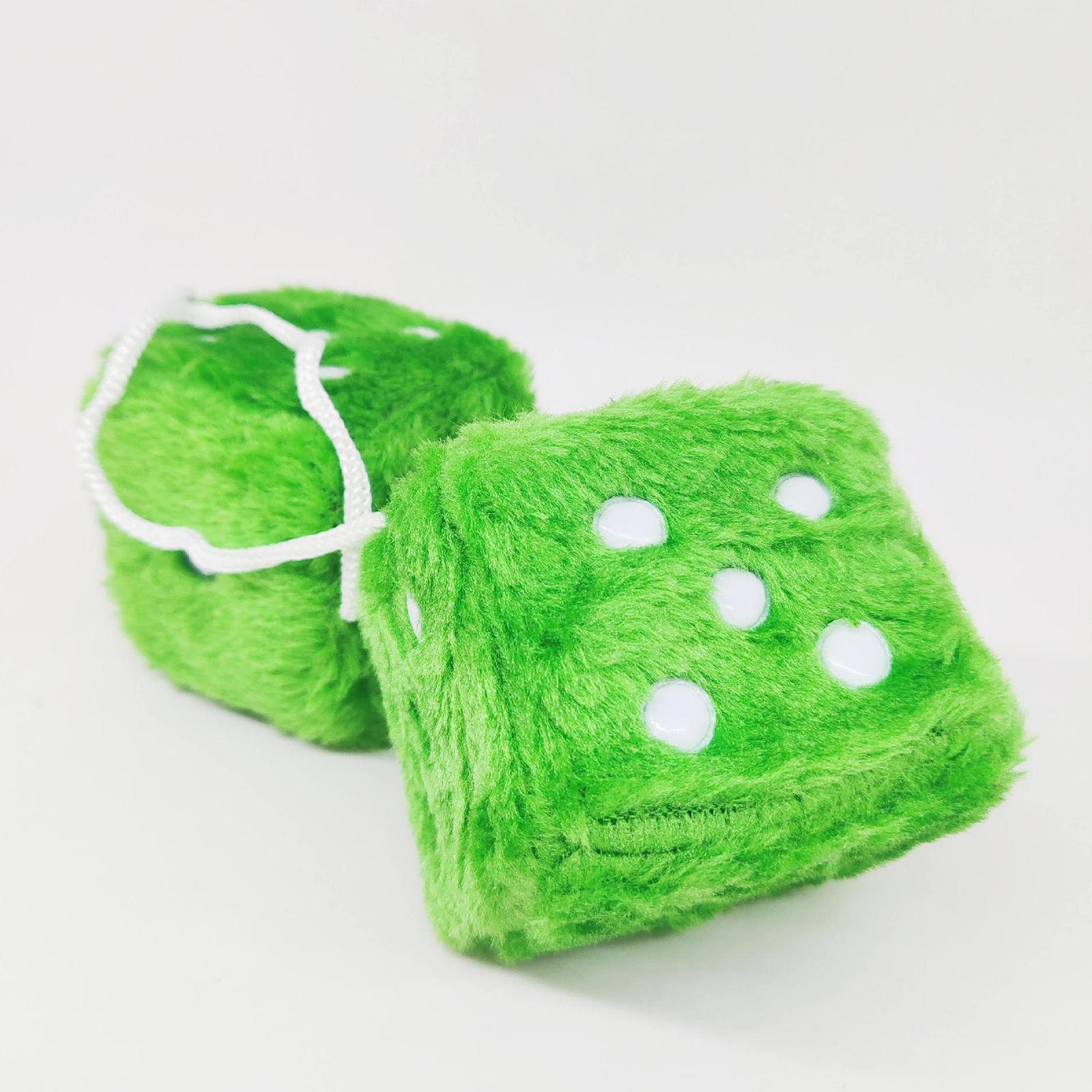 4x2Pcs Mirror dices Soft Hanging dices Model for Ornament Decoration green