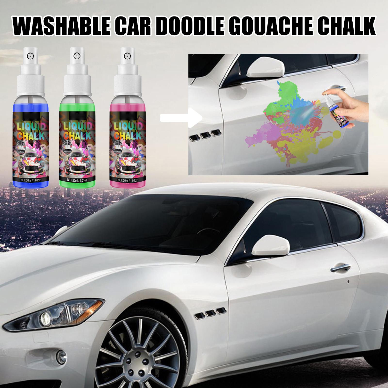 4xGraffiti Chalk Spray Paint Painting Washable for Concrete DIY Drawing Pink