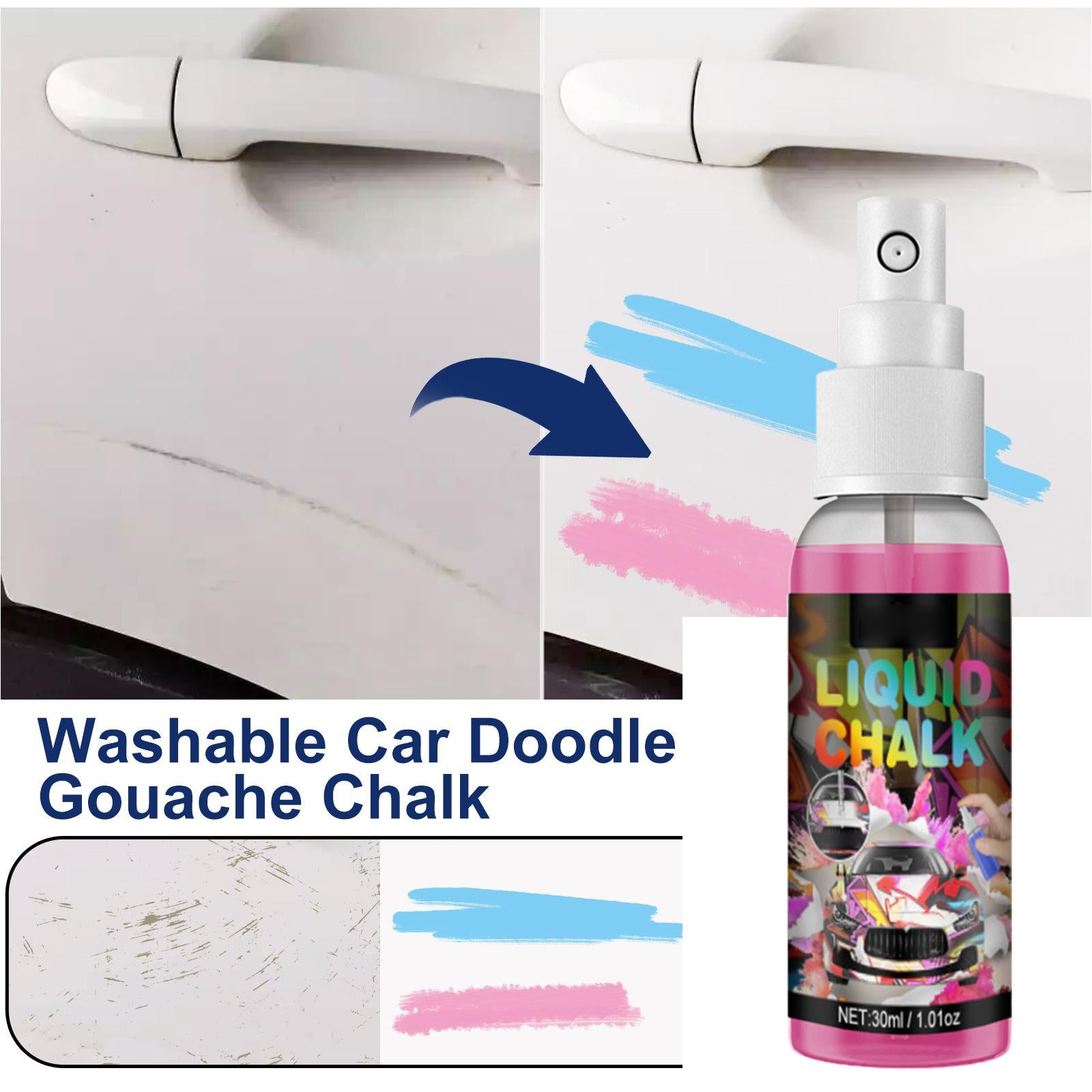 2xGraffiti Chalk Spray Paint Painting Washable for Concrete DIY Drawing Pink
