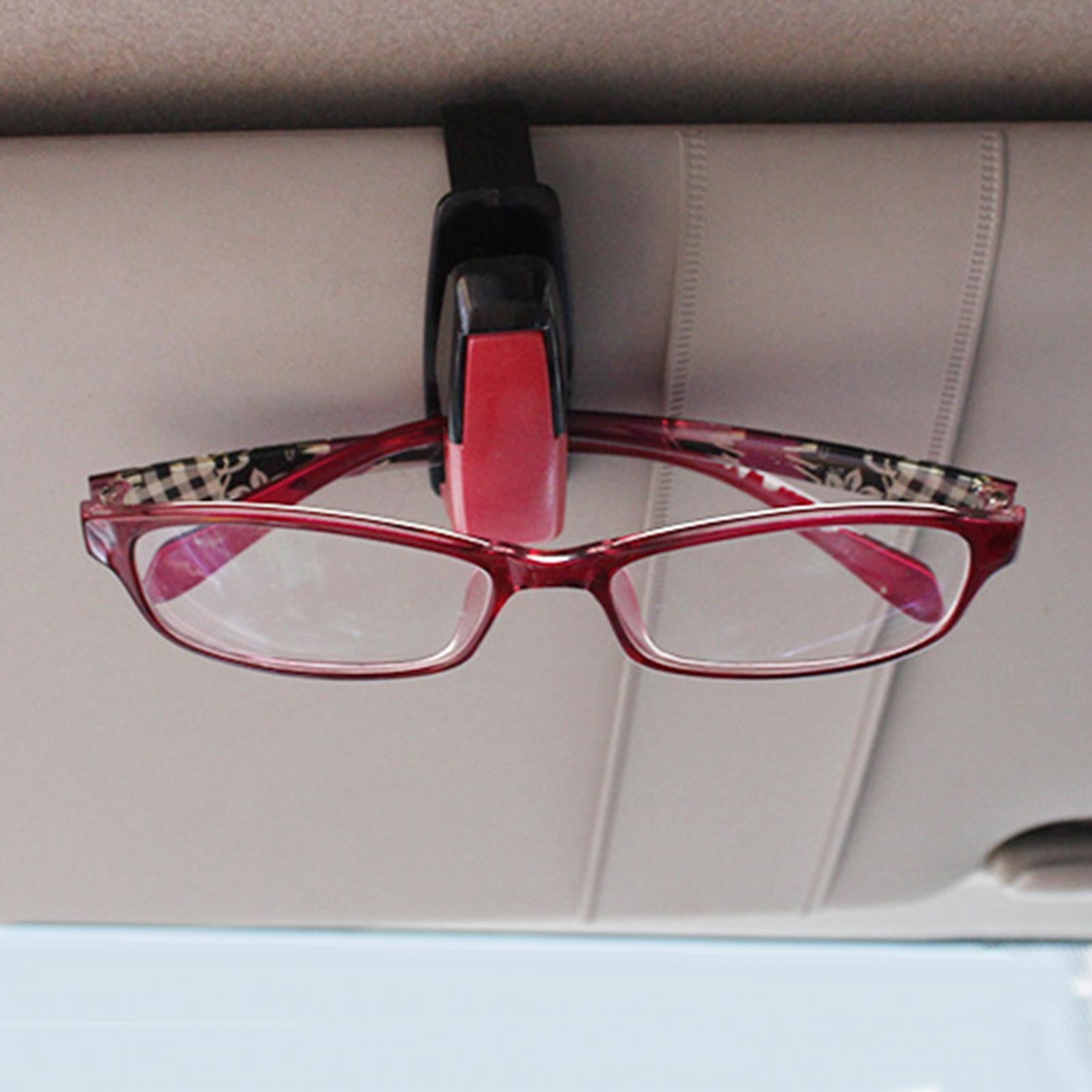 2xCar Sunglasses Holder Durable clip for Ticket red